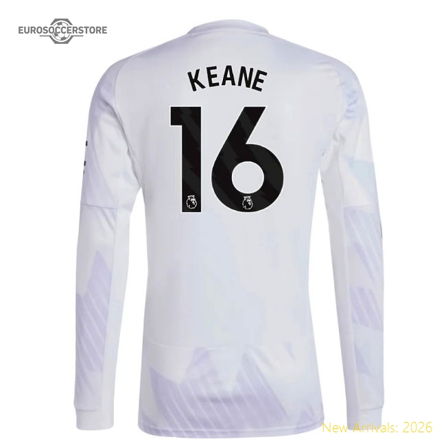 2025-2026 Man Utd Long Sleeve Away Shirt (Keane 16)-Football Jersey Hub