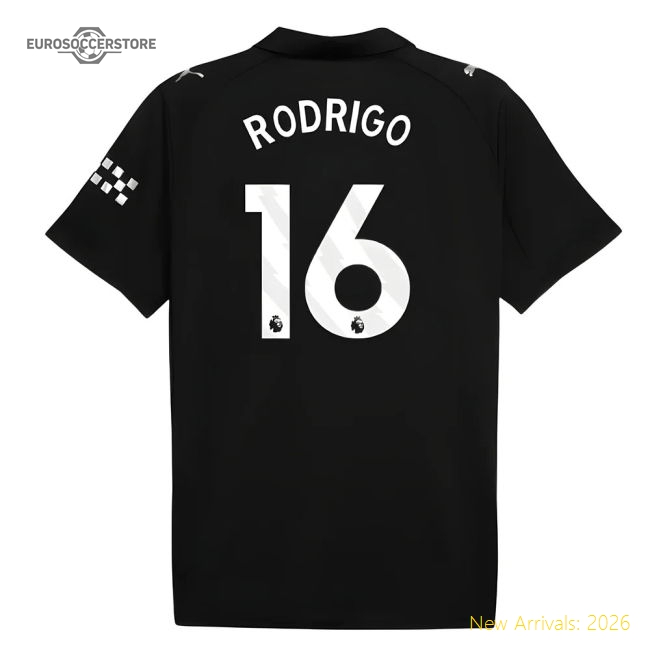2025-2026 Man City Away Shirt (Rodrigo 16)-Football Jersey Hub