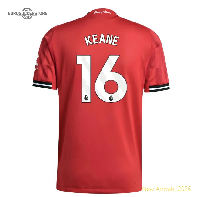 2025-2026 Man Utd Authentic Home Shirt (Keane 16)-Football Jersey Hub