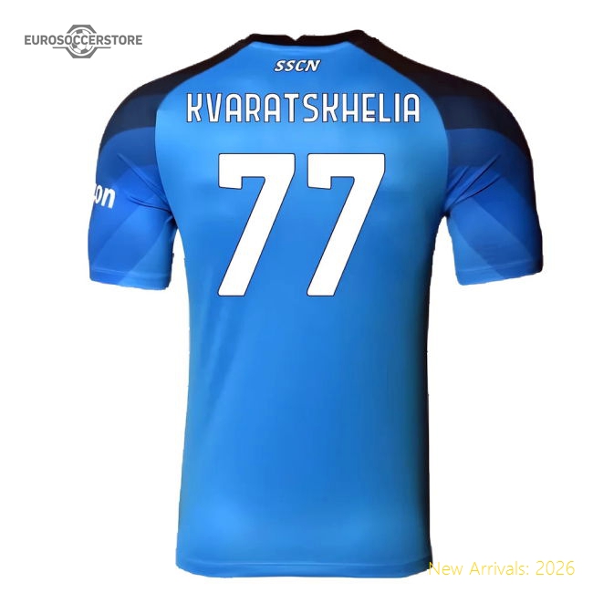 Napoli 2022-23 Player Issue Home Shirt (3XL) (Kvaratskhelia 77) (Excellent)-Vantage Point Soccer
