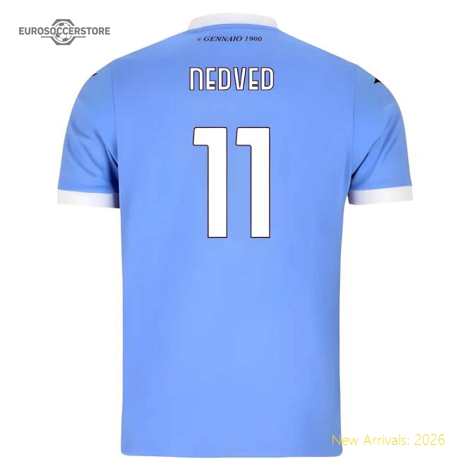 2025-2026 Lazio Home Shirt (Nedved 11)-Vantage Point Soccer