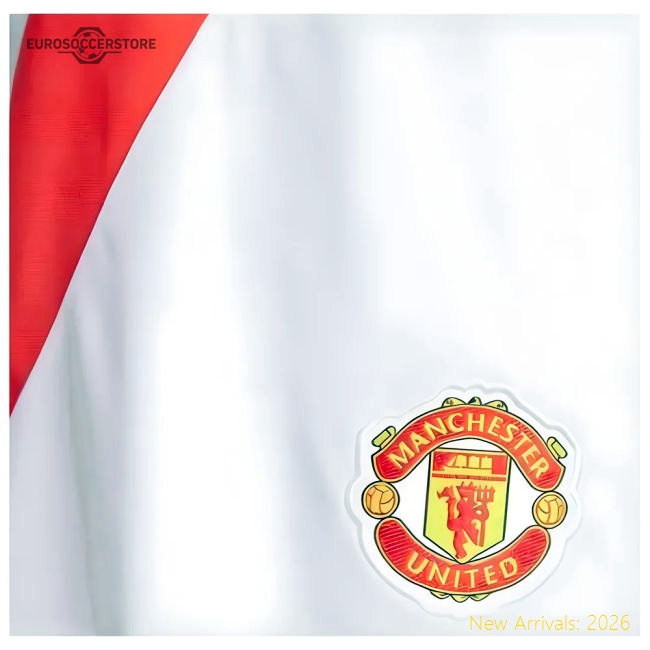 2024-2025 Man Utd Home Shorts (White)-Football Jersey Hub