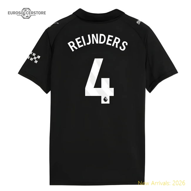 2025-2026 Man City Away Shirt (Kids) (Reijnders 4)-Football Jersey Hub
