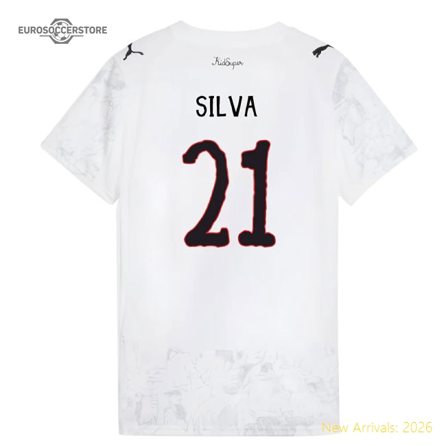 2025-2026 KIDSUPER x Manchester City CWC Shirt (White) - Womens (Silva 21)-Football Shirts Shop