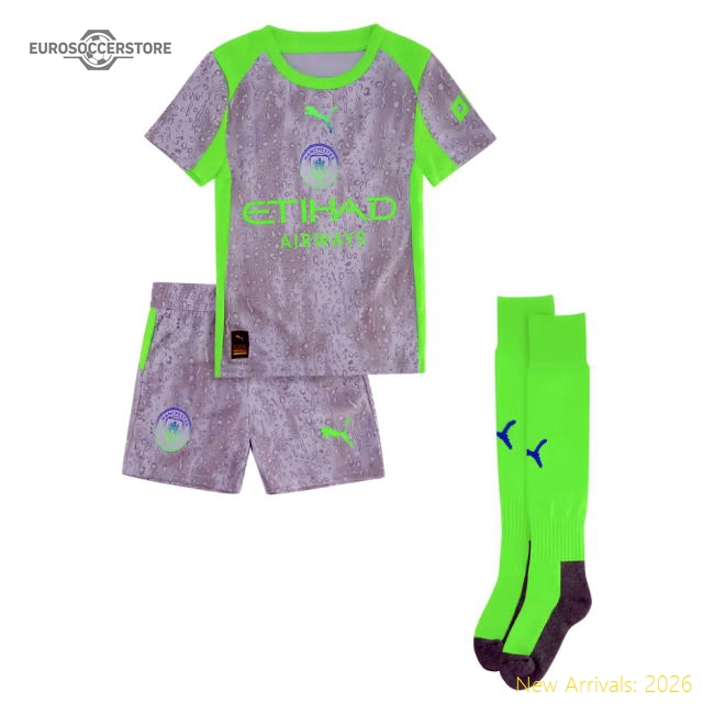 2025-2026 Man City Third Mini Kit (Doku 11)-Football Jersey Hub