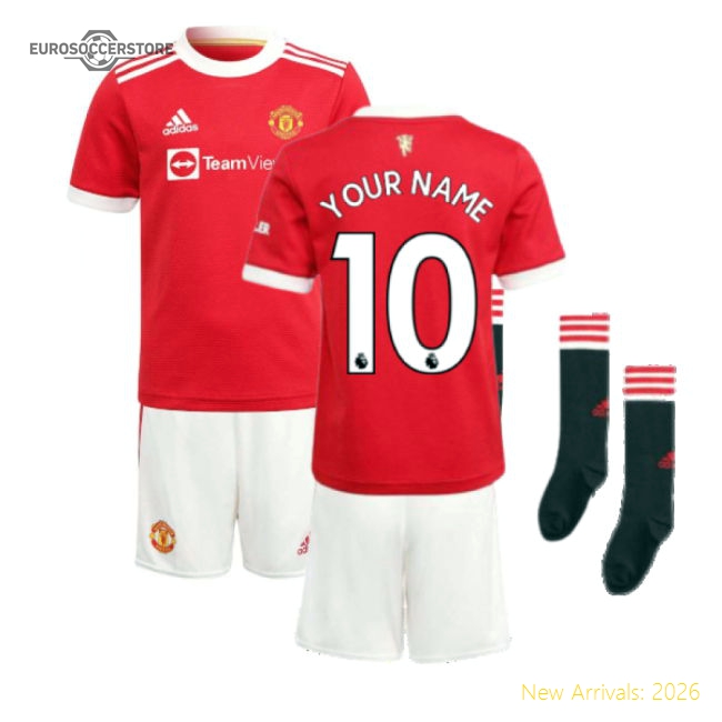 Man Utd 2021-2022 Home Mini Kit (Your Name)-Football Jersey Hub