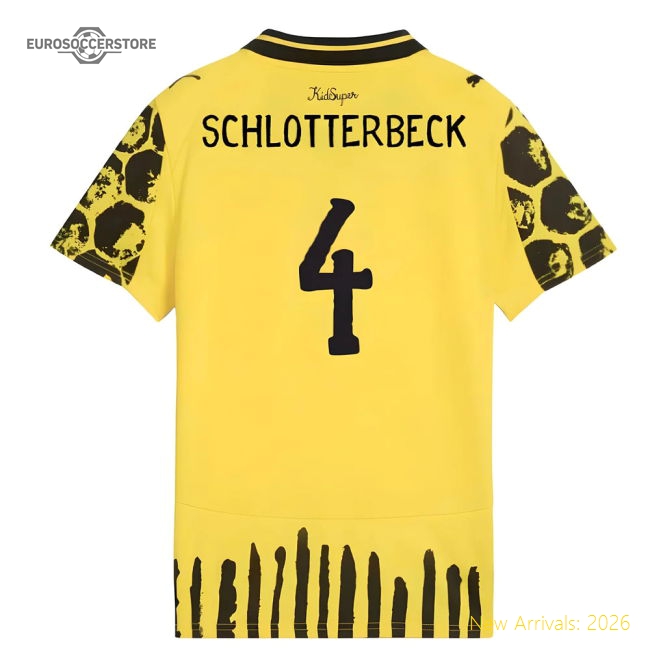2025-2026 KIDSUPER x Borussia Dortmund CWC Shirt - Kids (Schlotterbeck 4)-PitchVibe Kits