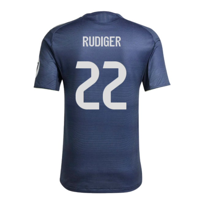 2025-2026 Real Madrid Authentic Away Shirt (Rudiger 22)-Football Shirts Shop