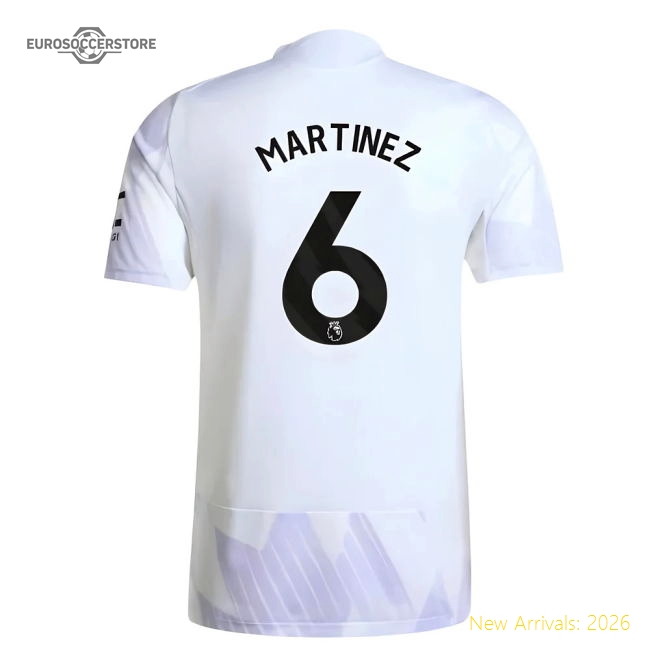 2025-2026 Man Utd Authentic Away Shirt (Martinez 6)-Football Jersey Hub