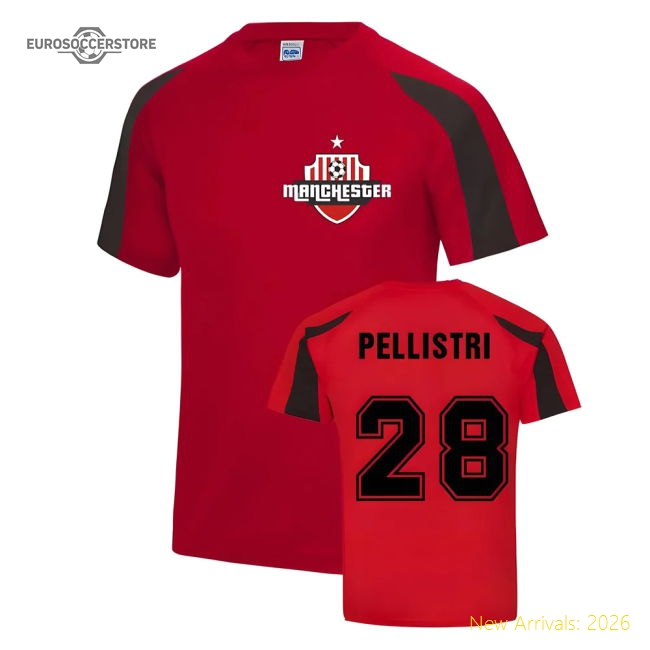 Facundo Pellistri Manchester Sports Training Jersey (Red)-Football Jersey Hub