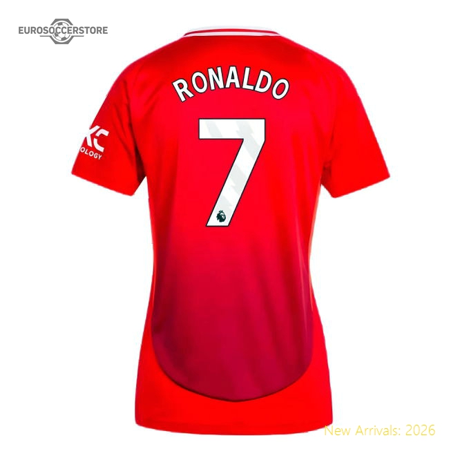 2024-2025 Man Utd Home Shirt (Womens) (Ronaldo 7)-Football Jersey Hub