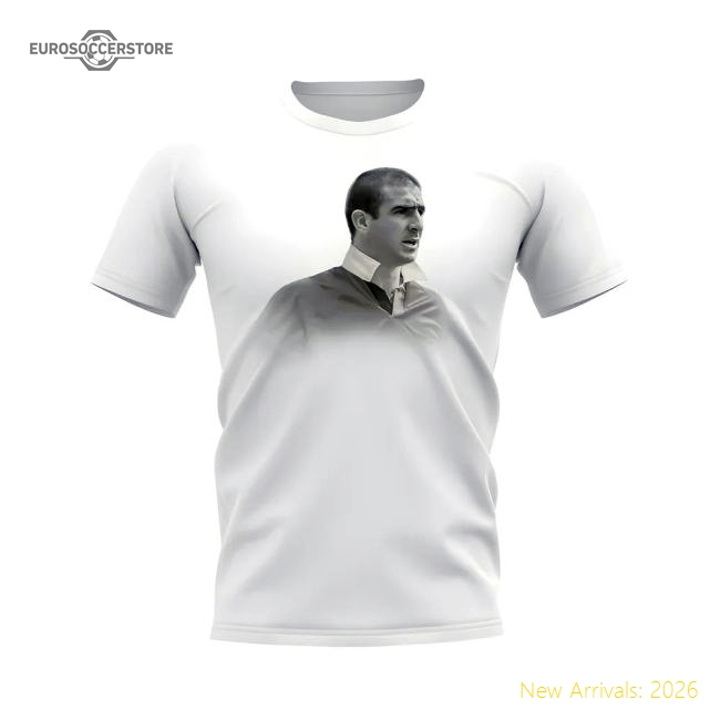 Eric Cantona Manchester United Legend T-Shirt (White)-Football Jersey Hub