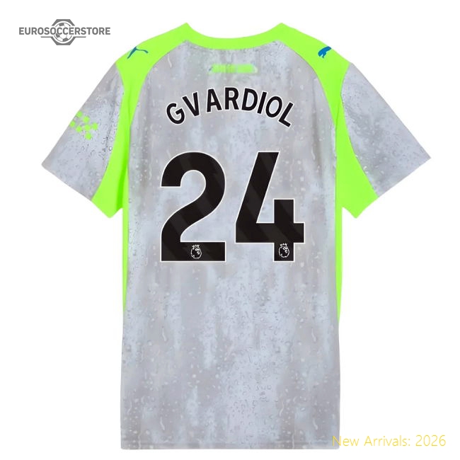 2025-2026 Man City Third Shirt (Womens) (Gvardiol 24)-Football Jersey Hub