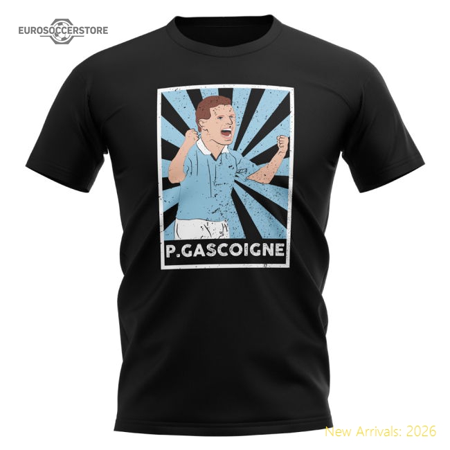Paul Gascoigne Lazio Legend Series T-Shirt (Black)-Vantage Point Soccer