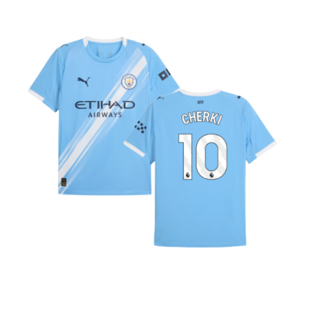 2025-2026 Man City Home Shirt (Cherki 10)-Football Shirts Shop