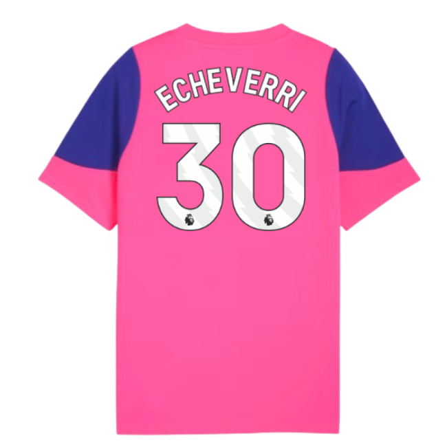 2025-2026 Man City Training Jersey (Fluro Pink) - Kids (Echeverri 30)-Football Shirts Shop