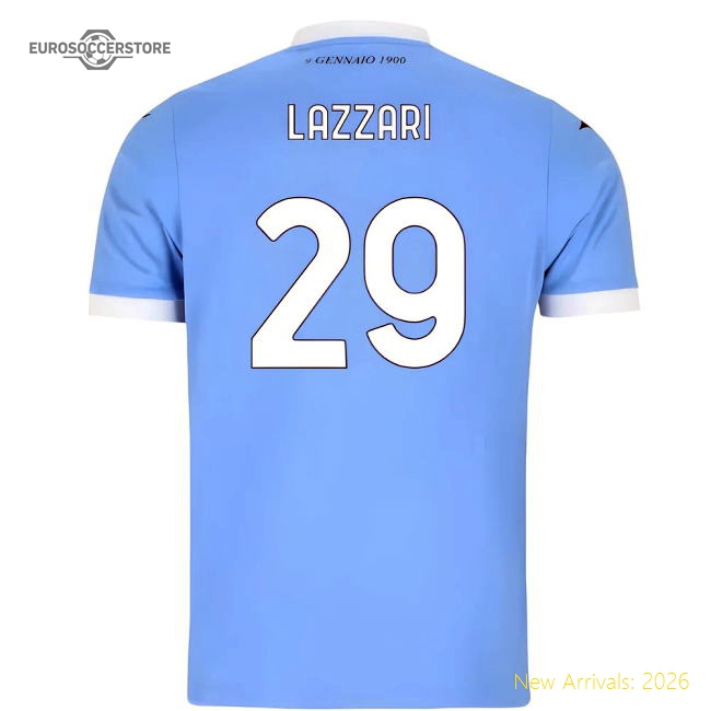 2025-2026 Lazio Home Shirt (Lazzari 29)-Vantage Point Soccer