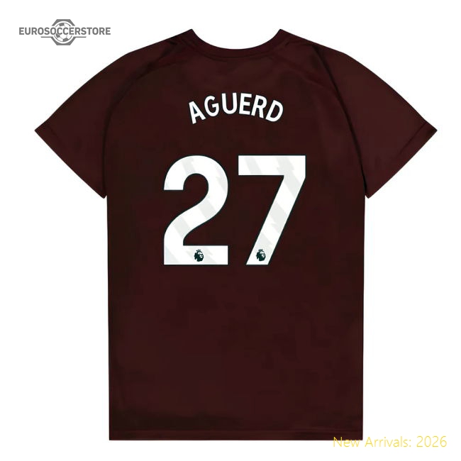 West Ham United Poly T-Shirt (Claret/Blue) - Kids (Aguerd 27)-Vantage Point Soccer