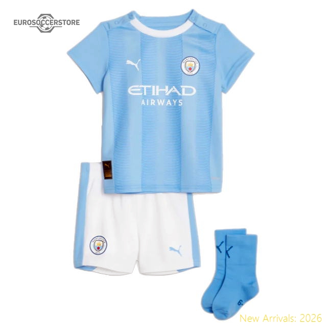 2023-2024 Man City Home Baby Kit (HAALAND 9)-Football Jersey Hub