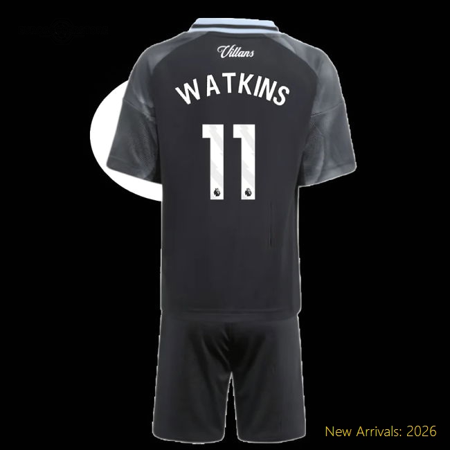 2025-2026 Aston Villa Away Mini Kit (Watkins 11)-PitchVibe Kits