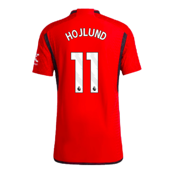 2023-2024 Man Utd Authentic Home Shirt (Hojlund 11)-Football Jersey Hub