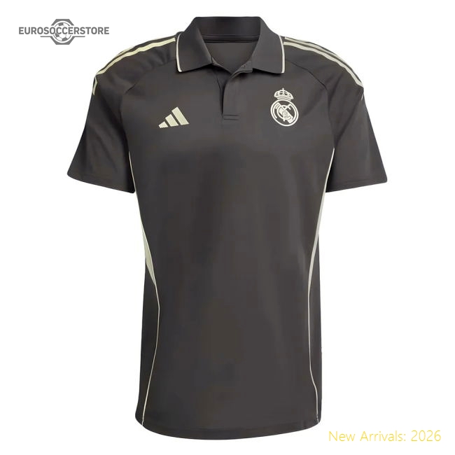 2025-2026 Real Madrid Polo Shirt (Utility Grey)-BuySoccerJersey Hub