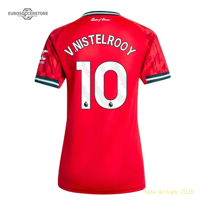 2025-2026 Man Utd Home Shirt (Womens) (V.Nistelrooy 10)-Football Jersey Hub