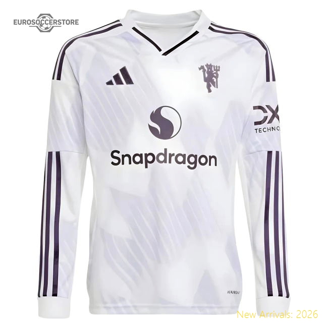 2025-2026 Man Utd Long Sleeve Away Shirt (Kids)-Football Jersey Hub