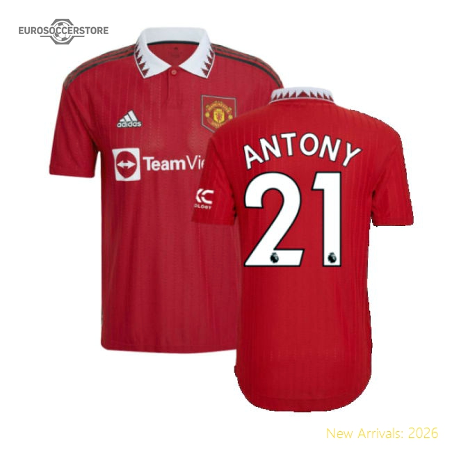 2022-2023 Man Utd Authentic Home Shirt (ANTONY 21)-Football Jersey Hub