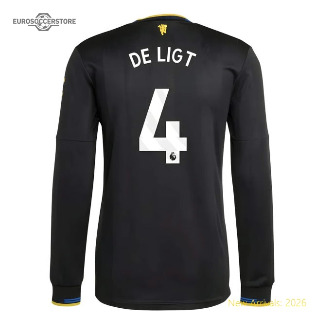2025-2026 Man Utd Authentic Long Sleeve Third Shirt (De Ligt 4)-Football Jersey Hub
