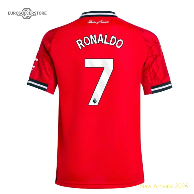 2025-2026 Man Utd Home Shirt (Kids) (Ronaldo 7)-Football Jersey Hub