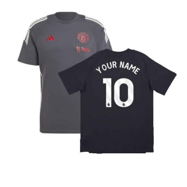 2024-2025 Man Utd EU Training Tee (Carbon) (Your Name)-Football Jersey Hub