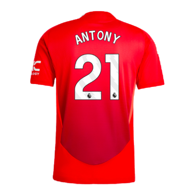 2024-2025 Man Utd Authentic Home Shirt (Antony 21)-Football Jersey Hub