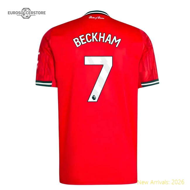 2025-2026 Man Utd Home Shirt (Beckham 7)-Football Jersey Hub