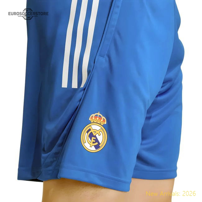 2025-2026 Real Madrid EU Training Shorts (Blue)-BuySoccerJersey Hub