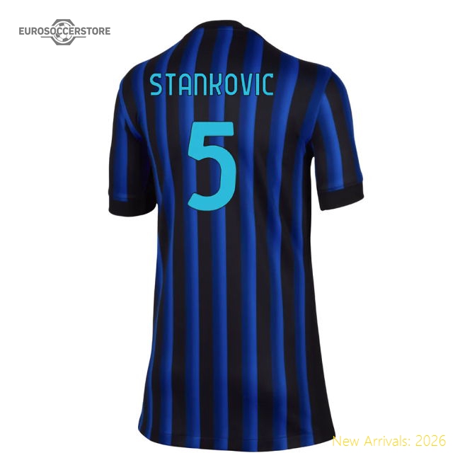 2025-2026 Inter Milan Home Shirt (Kids) (Stankovic 5)-Football Shirts Shop