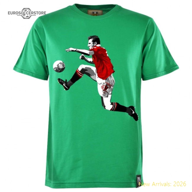 Manchester Reds Retro Cantona T-Shirt (Green)-Football Jersey Hub