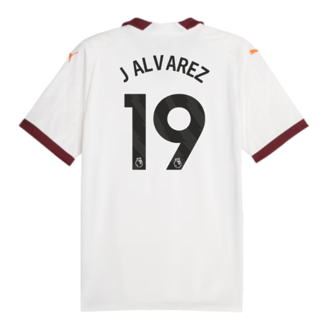 2023-2024 Man City Away Shirt (J ALVAREZ 19)-Football Jersey Hub