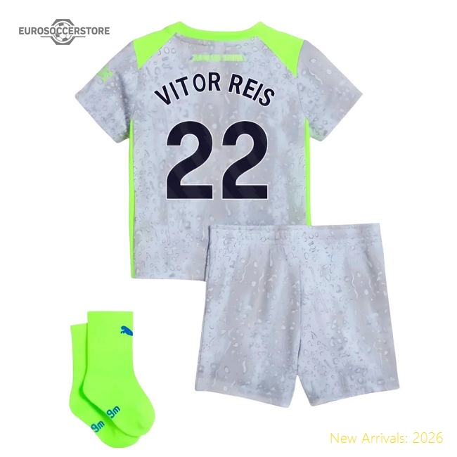 2025-2026 Man City Third Baby Kit (Vitor Reis 22)-Football Jersey Hub