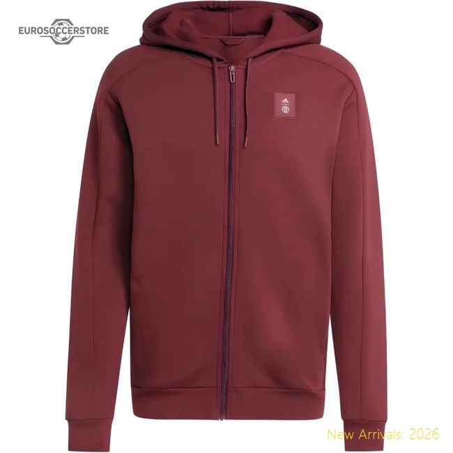 2024-2025 Man Utd Seasonal Full Zip Hoody (Shadow Red)-Football Jersey Hub