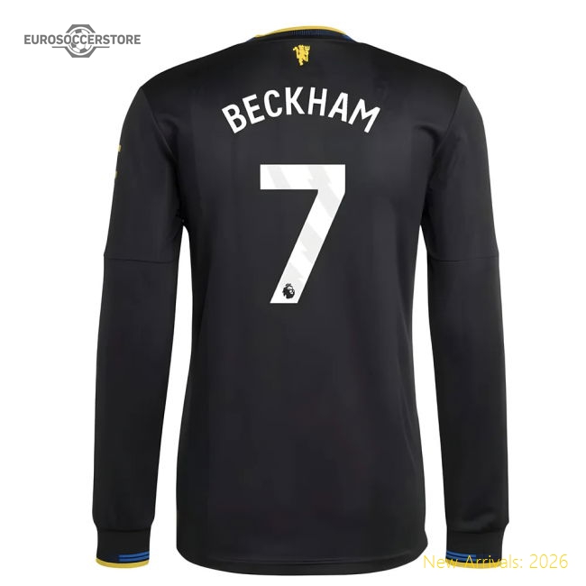 2025-2026 Man Utd Authentic Long Sleeve Third Shirt (Beckham 7)-Football Jersey Hub