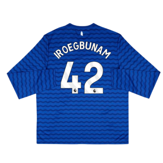 2025-2026 Everton Home Long Sleeve Shirt (Iroegbunam 42)-Football Jersey Hub