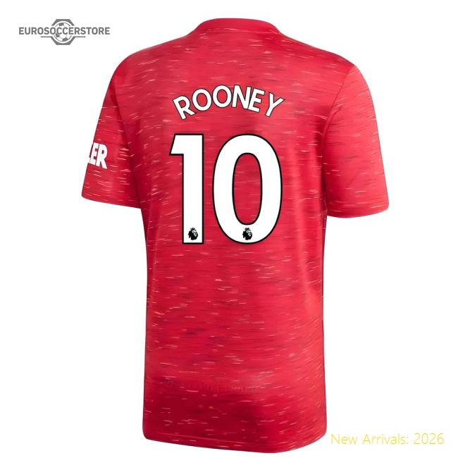 2020-2021 Man Utd Adidas Home Football Shirt (ROONEY 10)-Football Jersey Hub