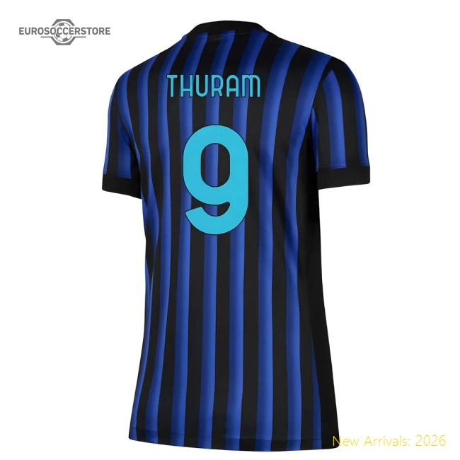 2025-2026 Inter Milan Home Shirt (Womens) (Thuram 9)-PitchVibe Kits