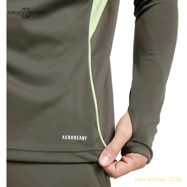 2025-2026 Real Madrid Training Top (Utility Green)-BuySoccerJersey Hub
