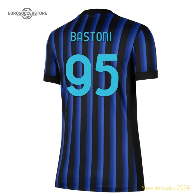 2025-2026 Inter Milan Home Shirt (Womens) (Bastoni 95)-PitchVibe Kits