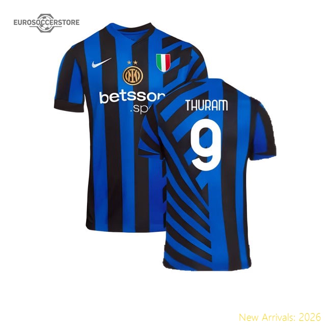 2024-2025 Inter Milan Home Shirt (Thuram 9)-Football Shirts Shop