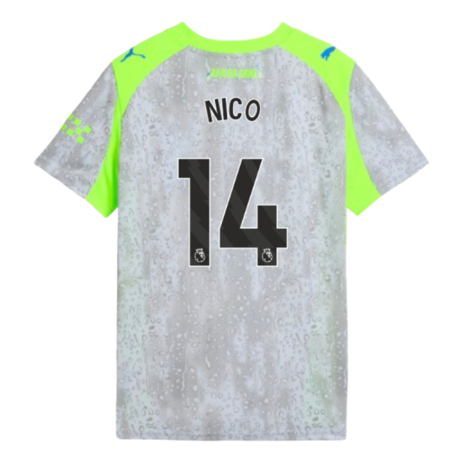 2025-2026 Man City Third Shirt (Kids) (Nico 14)-Football Jersey Hub