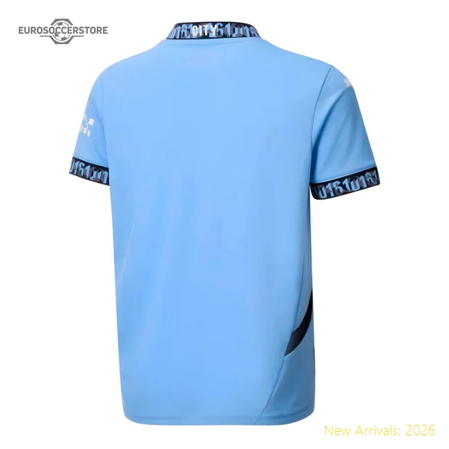 2024-2025 Man City Home Shirt (Kids) (Haaland 9)-Football Shirts Shop