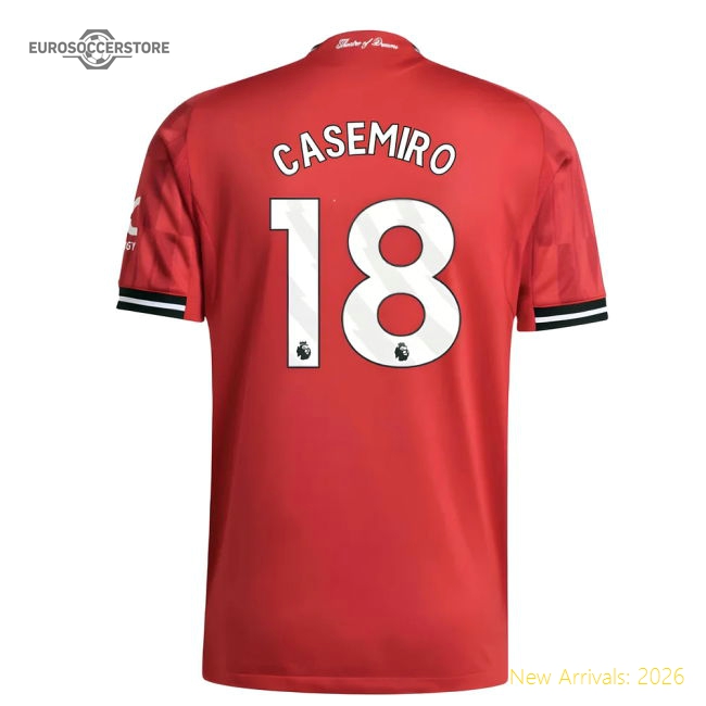 2025-2026 Man Utd Authentic Home Shirt (Casemiro 18)-Football Jersey Hub
